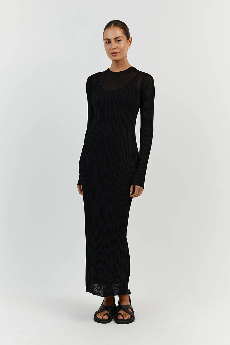 DISSH HARPER BLACK KNIT DRESS 1 DISSH HARPER BLACK KNIT DRESS