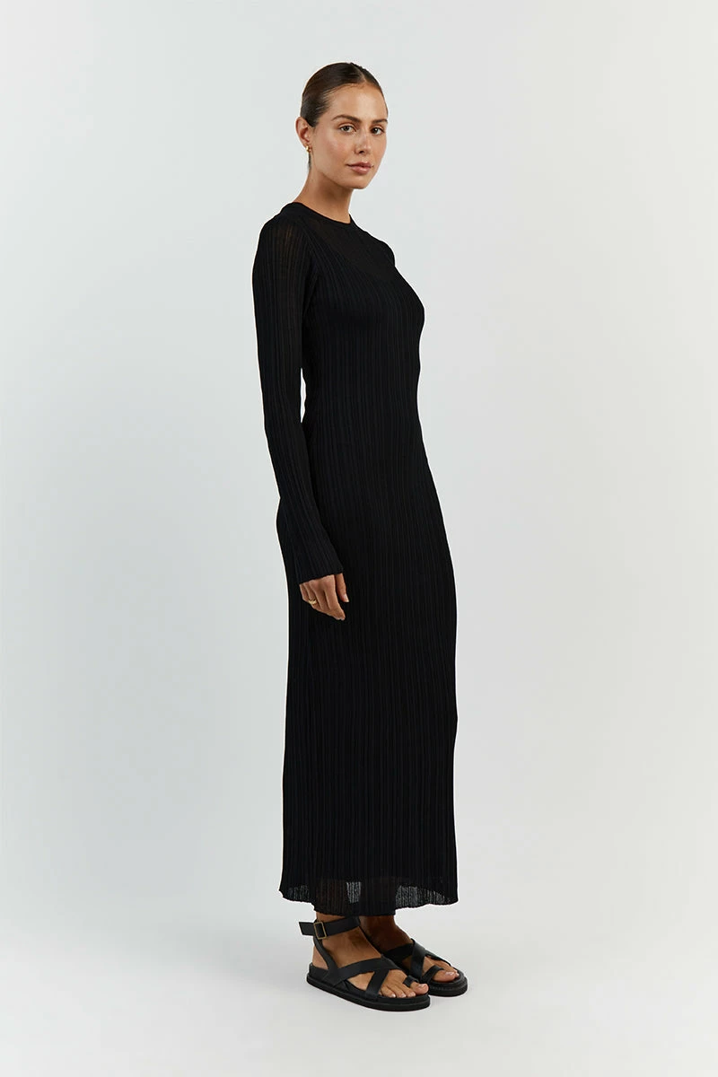 DISSH HARPER BLACK KNIT DRESS 3 DISSH HARPER BLACK KNIT DRESS - Image 3
