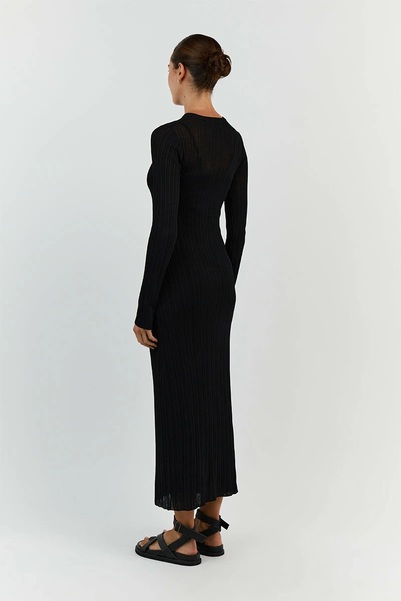 DISSH HARPER BLACK KNIT DRESS 4 DISSH HARPER BLACK KNIT DRESS - Image 4