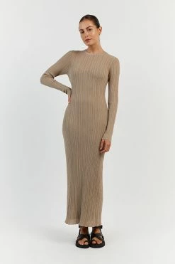 DISSH HARPER TAUPE KNIT DRESS