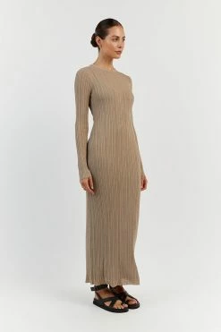 DISSH HARPER TAUPE KNIT DRESS 7 DISSH HARPER TAUPE KNIT DRESS -DISSH all-clothing Shop WES11231TAU.558 12