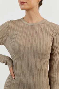 DISSH HARPER TAUPE KNIT DRESS 9 DISSH HARPER TAUPE KNIT DRESS -DISSH all-clothing Shop WES11231TAU.558 14