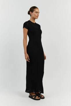 DISSH HARPER BLACK CAP SLEEVE MIDI DRESS 7 DISSH HARPER BLACK CAP SLEEVE MIDI DRESS -DISSH all-clothing Shop WES11238BK.600 12 c209d344 e6d4 464a 9c71 6f58e5d5cf6a