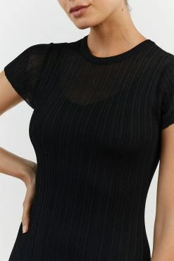 DISSH HARPER BLACK CAP SLEEVE MIDI DRESS 9 DISSH HARPER BLACK CAP SLEEVE MIDI DRESS -DISSH all-clothing Shop WES11238BK.600 14 154381ce a118 4898 85b7 2878ebce71ad