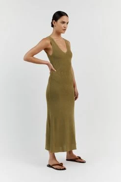 DISSH ASHER PISTACHIO V NECK MIDI DRESS 19 DISSH ASHER PISTACHIO V NECK MIDI DRESS -DISSH all-clothing Shop WES11243PIO.549 12