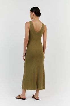 DISSH ASHER PISTACHIO V NECK MIDI DRESS 20 DISSH ASHER PISTACHIO V NECK MIDI DRESS -DISSH all-clothing Shop WES11243PIO.549 13