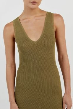 DISSH ASHER PISTACHIO V NECK MIDI DRESS 21 DISSH ASHER PISTACHIO V NECK MIDI DRESS -DISSH all-clothing Shop WES11243PIO.549 14