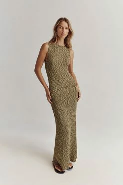 DISSH SADIE OLIVE MARLE MIDI DRESS